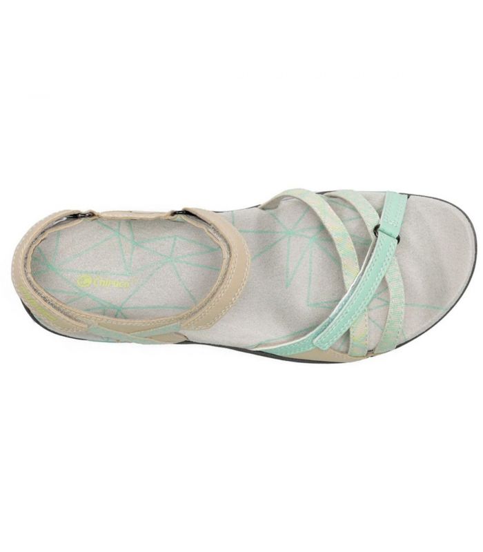 Compra online Sandalias Chiruca Valencia 04 Mujer Beige Verde en oferta al mejor precio