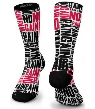 Calcetines Monolon No Pain No Gain Rojo