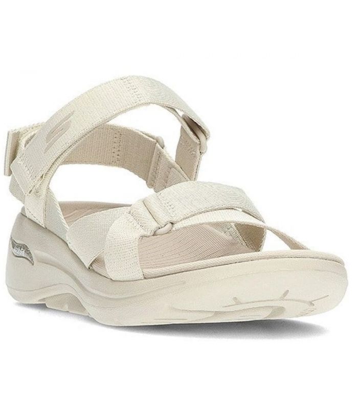 Compra online Sandalias Skechers Go Walk Arch Fit Mujer Natural en oferta al mejor precio