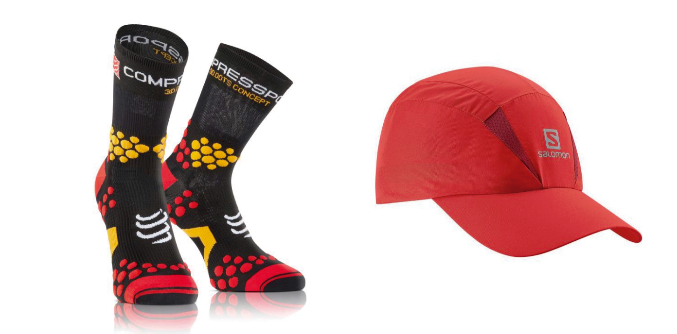 Calcetines de comprsión y gorras de trail running